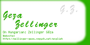 geza zellinger business card